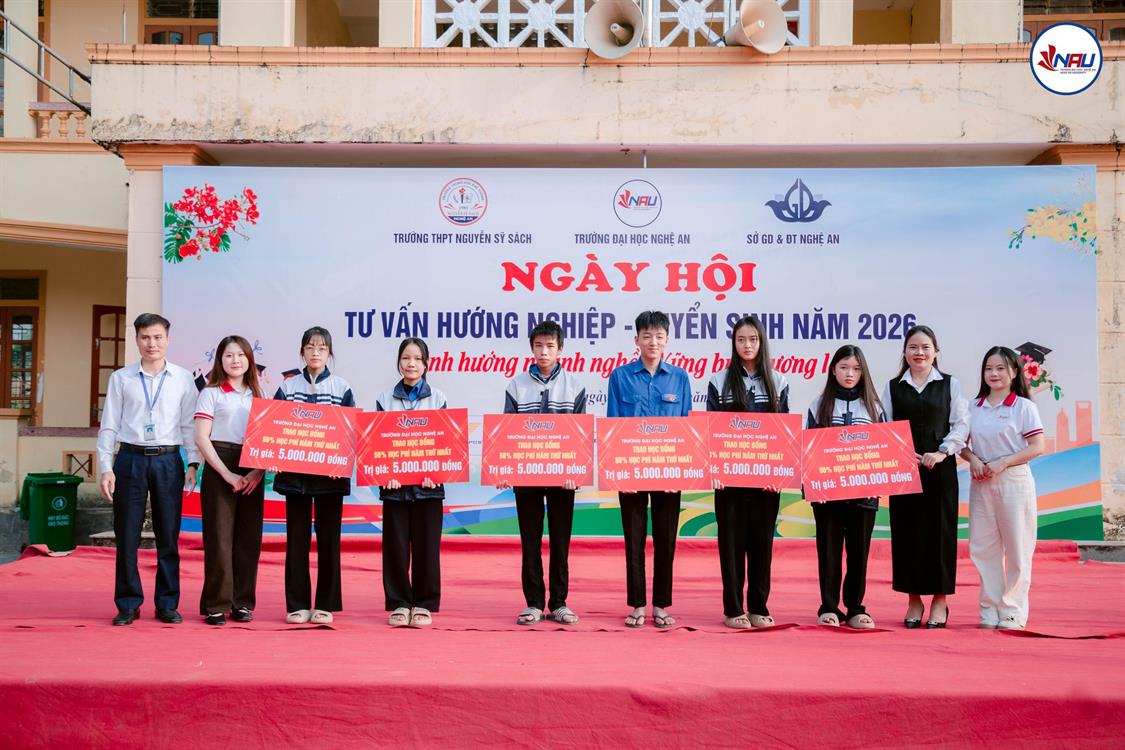 Trường Đại học Nghệ An tổ chức thành công Ngày hội Tư vấn Hướng nghiệp – Tuyển sinh 2026 tại Trường THPT Nguyễn Sĩ Sách