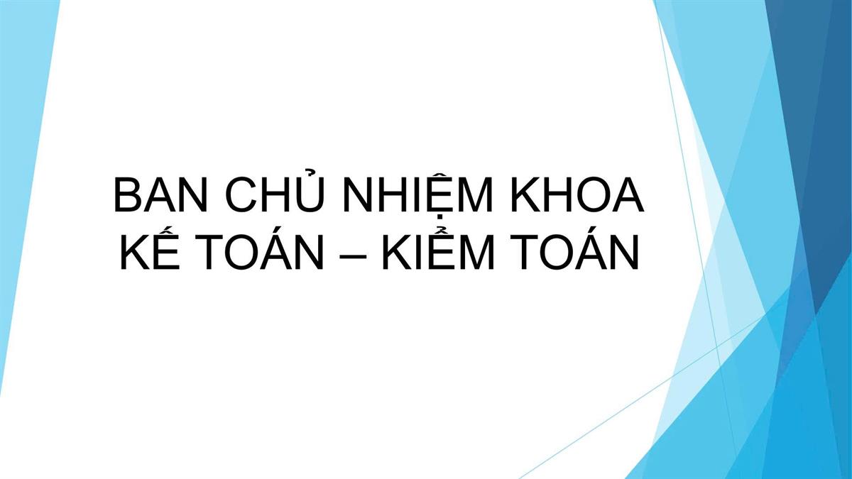 Ban chủ nhiệm Khoa
