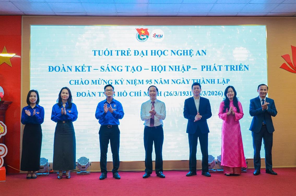 Đoàn Trường Đại học Nghệ An phát động Tháng Thanh niên năm 2026: Lan tỏa tinh thần xung kích, sáng tạo của tuổi trẻ