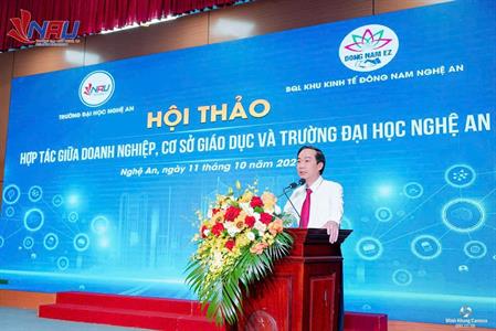 Hội thảo “Hợp tác giữa Doanh nghiệp, Cơ sở giáo dục và Trường Đại học Nghệ An”
