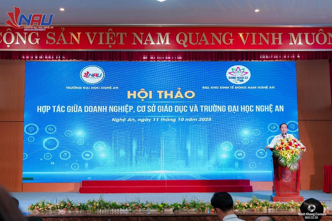 Khoa Tài chính – Ngân hàng tham gia Hội thảo “Hợp tác giữa Doanh nghiệp, Cơ sở giáo dục và Trường Đại học Nghệ An” – Gắn kết đào tạo với thực tiễn