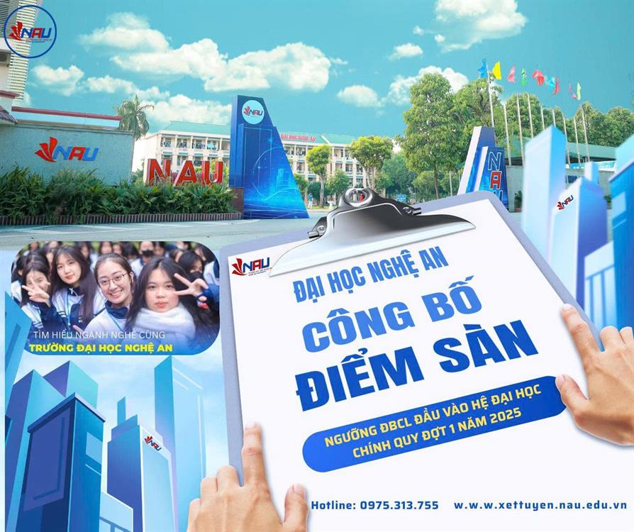 Thông báo ngưỡng đảm bảo chất lượng đầu vào hệ đại học chính quy đợt 1 - 2025