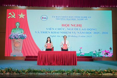 HỘI NGHỊ CÔNG CHỨC, VIÊN CHỨC VÀ NGƯỜI LAO ĐỘNG TRƯỜNG ĐẠI HỌC NGHỆ AN NĂM 2025