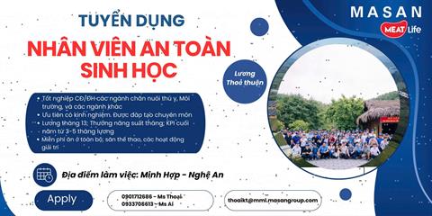 Masan tuyển dụng nhân viên An toàn sinh học