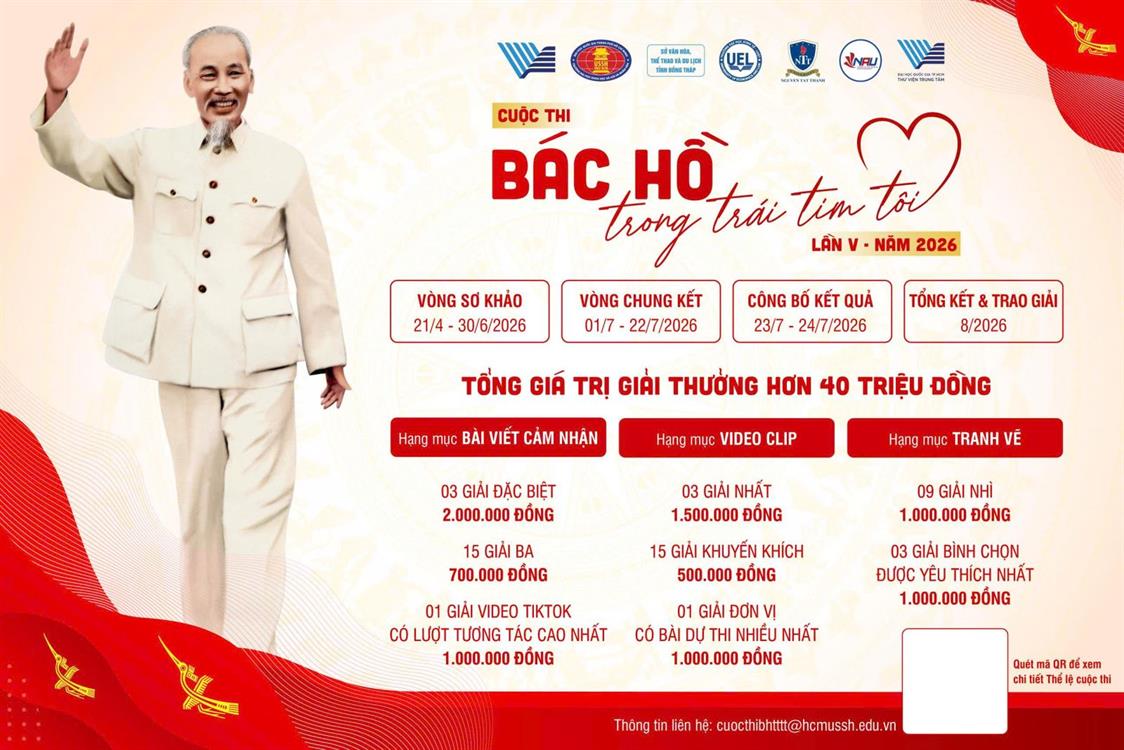 Trường Đại học Nghệ An dấu ấn tự hào tại cuộc thi “Bác Hồ trong trái tim tôi” – lần thứ 5, năm 2026 